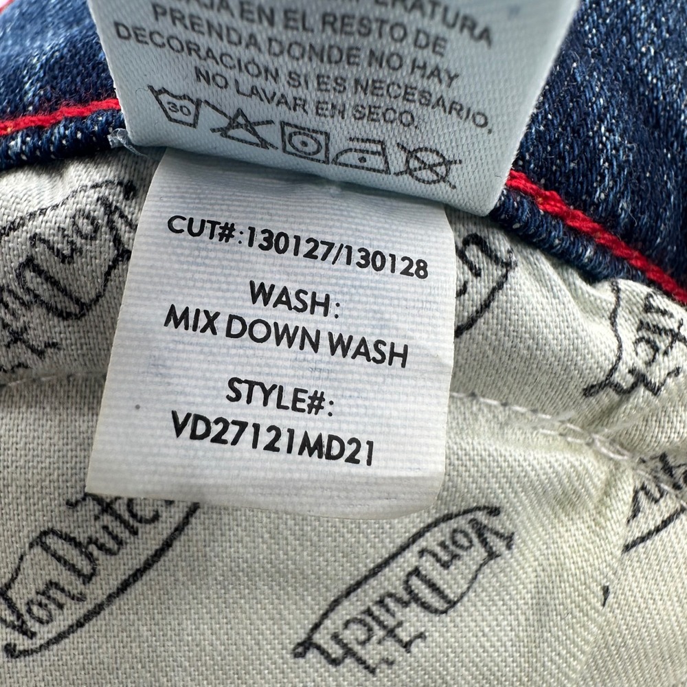Von Dutch Originals Mens Patchwork Distressed Jeans Blue 32x32 VD27121MD21 NWT - Picture 16 of 16